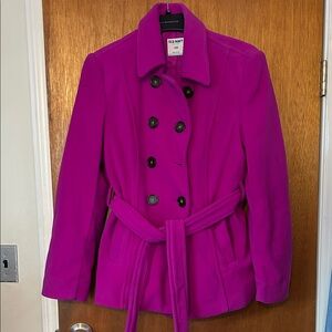 Old Navy Women's Fleece Bright Purple Pea Coat